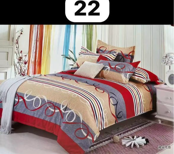 Mashuka ya rangi king size 8 kwa 9 na foronya nne za mito