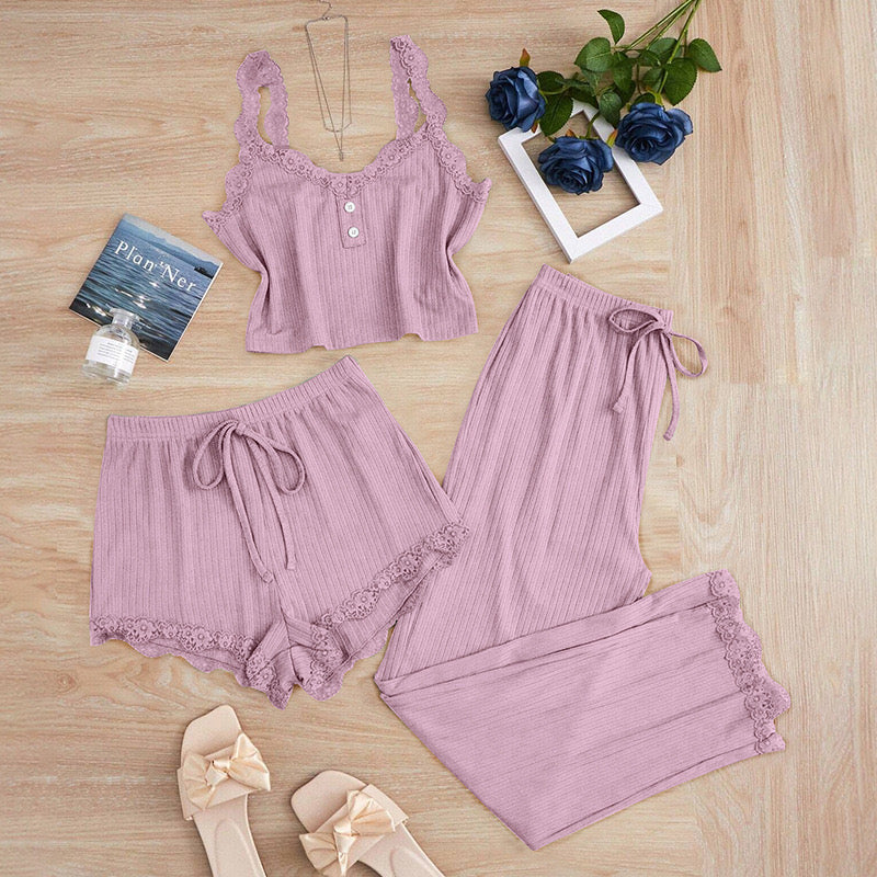Three Pcs pajama Night wear set (2nd Round Order)