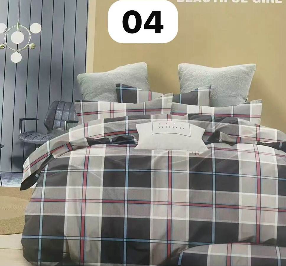 Mashuka ya rangi king size 8 kwa 9 na foronya nne za mito