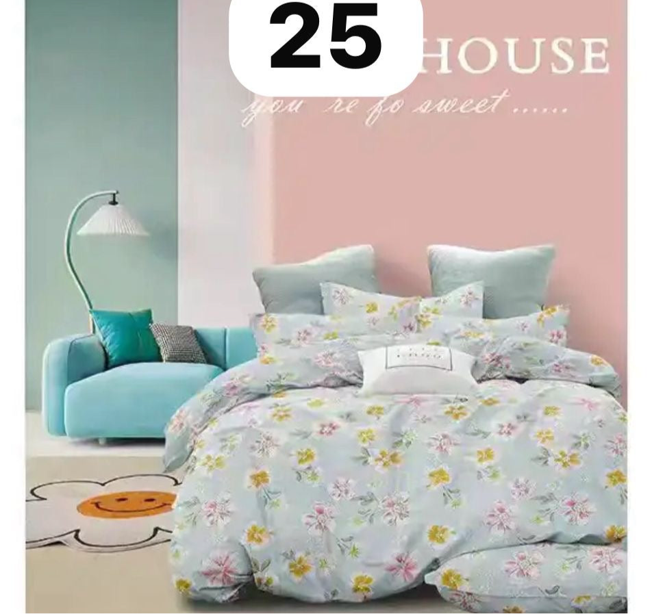Mashuka ya rangi king size 8 kwa 9 na foronya nne za mito