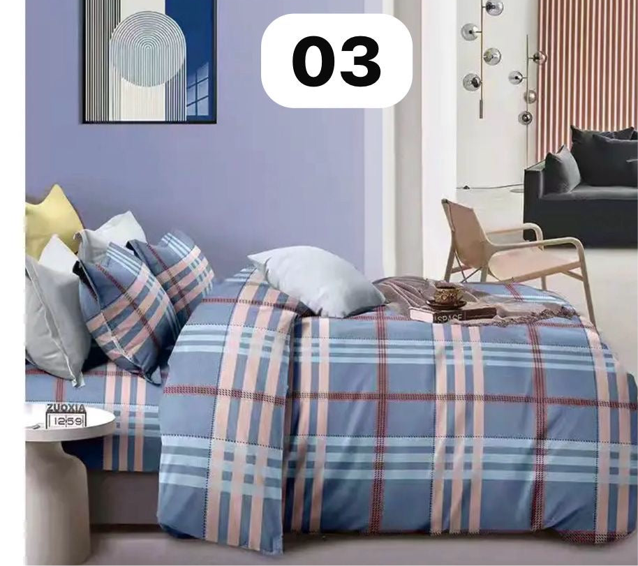 Mashuka ya rangi king size 8 kwa 9 na foronya nne za mito